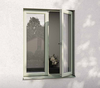 Ventana Abatible Moderna de PVC Personalizada, con Doble Vidrio Templado y Aislamiento, Apertura Interior para Cocina