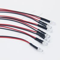 Diodes LED DIP pré-câblées 5V 12V 24V à émission lumineuse intense avec câble intégré, diamètres 3mm 5mm 8mm 10mm