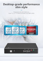 Mini PC avec ventilateur de refroidissement, Win11 Linux, processeur Intel Core i3 i5 i7, prise en charge VGA HD-MI, double écran, ordinateur de bureau mini PC
