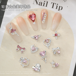 2025 buena calidad Muti-forma Rosa aleación cereza diamantes de imitación decoración de uñas encantos decorados - Product Image 1