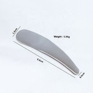 Spatola cosmetica in acciaio inossidabile 304 con cucchiaio per crema per il viso in argento con cucchiaio per <span class=keywords><strong>trucco</strong></span> personalizzato - Product Image 2