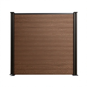 Panneau de clôture WPC 1,83 m x 1,83 m, clôture d'intimité sans creuser, clôture composite en vinyle pour jardin, panneaux de jardin, grain de bois, imitation bois - Product Image 1