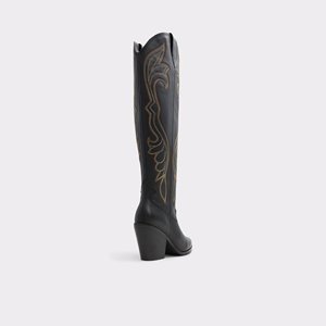 <span class=keywords><strong>Botines</strong></span> de punta estrecha de estilo bohemio para mujer Botas de mujer de moda Botas de vaquero bohemio únicas negras Botas de vaquera Bootie - Product Image 5
