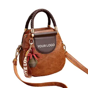 Vintage pu leather women's handbag Designer 2024 Fashion new women's single shoulder crossbody bag Luxury Ladies Tote bag