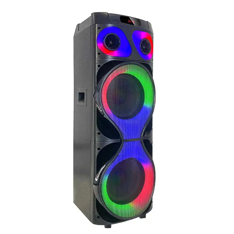 Speaker isi 12 inci daya besar 120W, speaker pesta lampu LED, speaker Populer