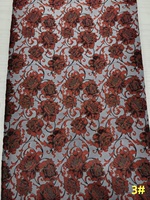 Tissu Jacquard Métallisé en Polyester 162 g/m² à Motif Floral pour Robe de Bureau, Matière de Couture, Brocart Tissé, Couleurs Personnalisées, Tissus Teints en Fil