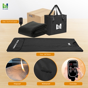 Fitkang ผ้าห่มซาวน่าสีขาวผ้าห่มทำความร้อนสีดำสำหรับใช้ในบ้านร้านเสริมสวยสปา - Product Image 2