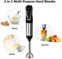 Mixeur Plongeant Portable Rechargeable AIHOME 4-en-1 Multifonction Sans Fil pour Jus et Smoothies, Idéal pour le Camping en Extérieur