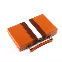 Jeu de dominos classique double six en urée 6-en-1 non toxique, coffret en cuir et bois, modèle Juxing D6-5211A, vente chaude
