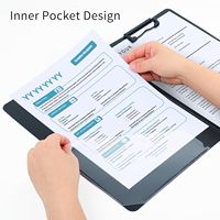 Carpeta Portapapeles A4 Plegable con Clip para Bolsillo, para Notas, Formularios, Documentos, Escuela, Oficina, Trabajo, Aula