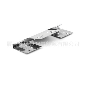 Système de montage solaire : Plaque de mise à la terre en acier inoxydable avec double pointe pour installation photovoltaïque, sablée - Product Image 3