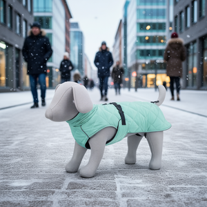 Abrigo para Perro Estilo Urbano Oslo, Talla M 50 cm, Color Jade, Ropa Impermeable para Mascotas - Product Image 3