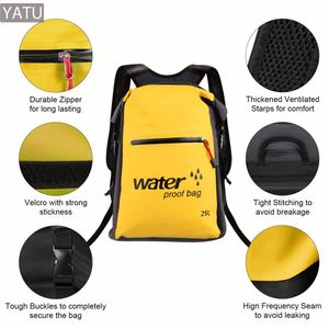Tas Ransel Petualangan Profesional Kapasitas Besar Tahan Air untuk Mendaki, Berkemah, Hiking, Tas Kering Anti Air untuk Aktivitas Luar Ruangan - Product Image 1