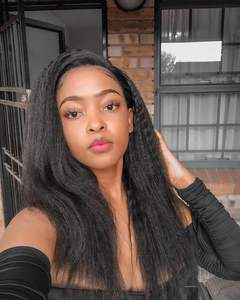 Perruque <span class=keywords><strong>Yaki</strong></span> brésilienne naturelle crépue, cheveux lisses, 12a, 26 pouces, offre spéciale, haute qualité - Product Image 1