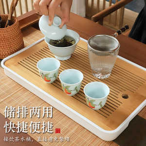 <b>Tea</b> <b>tray</b> for home use, drainable melamine <b>tea</b> <b>tray</b>, simple and luxurious small <b>tea</b> <b>tray</b>, factory wholesale, drainage dry - Product Image 1