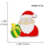Broches de Noël en métal en gros, badges promotionnels de Noël, épingles de revers en émail souple de Père Noël, cadeaux souvenirs pour le Nouvel An