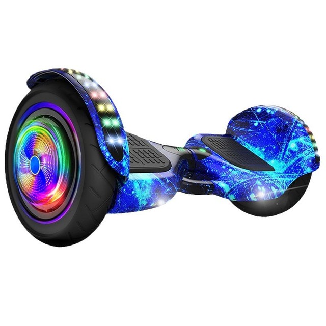 10 Inch Hoverboard for Adults Smart Self Balancing Scooter With Colorful LED Wheel Bluetooth Speaker US UK Warehouse Stock