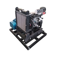 Souffleur industriel à lobes triples RSR-200 à double réservoir d'huile et refroidissement par air, avec moteur diesel, pour l'aération des bassins piscicoles et l'aquaculture