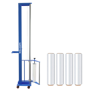 Wallepac High Efficient <b>Stretch</b> Film Mobile Packing <b>Machine</b> for Manual Vertical Pallet Wrapping With Lift Membrane Frame High Ef - Product Image 1