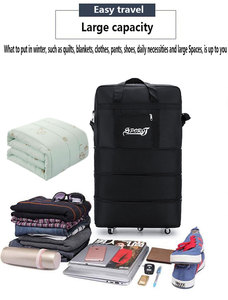 <span class=keywords><strong>Bolsa</strong></span> <span class=keywords><strong>de</strong></span> Viaje Expandible <span class=keywords><strong>de</strong></span> Gran Capacidad con Ruedas Universales, Plegable, Telescópica, con Cierre <span class=keywords><strong>de</strong></span> Cremallera y Patrón <span class=keywords><strong>de</strong></span> Letras Oxford - Product Image 2
