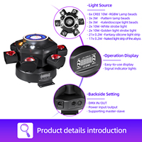 Usine directe 120W RGBW LED lampe à effet PVC corps UV Laser faisceau mobile pour intérieur KTV discothèques entrepôts DMX512 Mode de contrôle