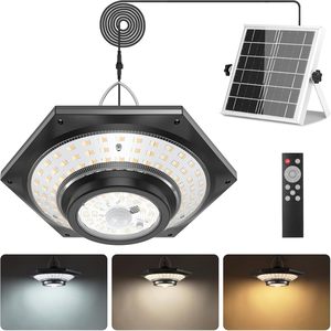 Lampe suspendue à détecteur de mouvement 228 LED, intérieur/extérieur, IP65, étanche, alimentée par énergie solaire, pour bar, gazebo, garage, maison, jardin - Product Image 1