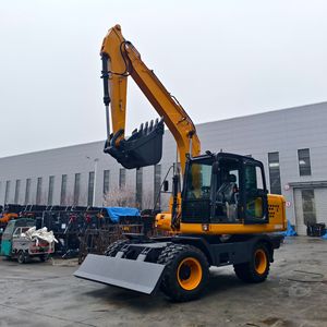 Excavatrice sur pneus Jasontop 14 tonnes, machine de terrassement hydraulique pour chantier de construction - Product Image 2