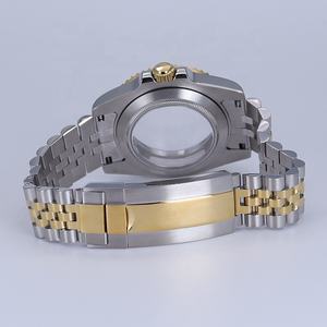 นาฬิกาหรู glod ขนาด40มม. สำหรับผู้ชายเคสสายนาฬิกาโลหะสำหรับ Nh36เคลื่อนไหว Nh35 <span class=keywords><strong>GMT</strong></span>-<span class=keywords><strong>Master</strong></span> - Product Image 3