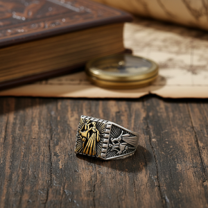 925K Sterling Silver Circassian <b>Men</b> <b>Ring</b> - Product Image 3