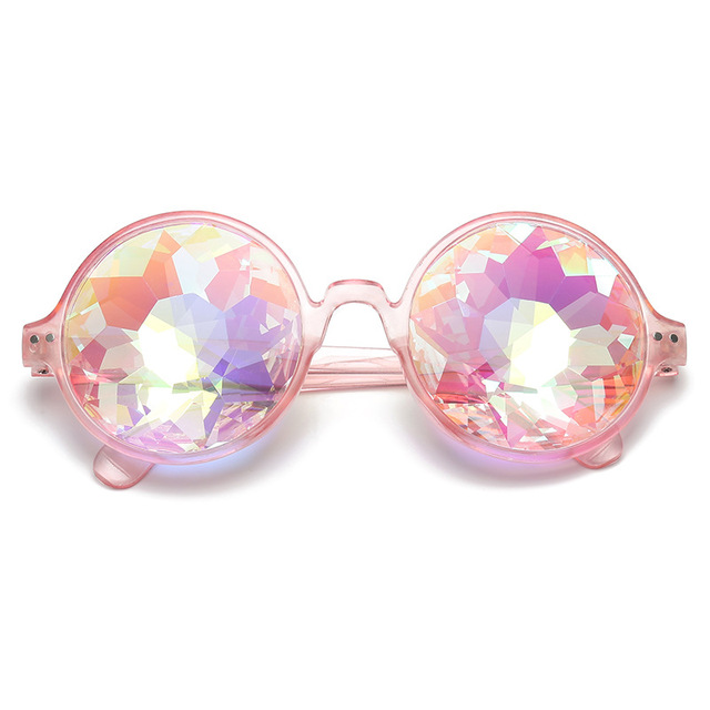Hot Selling Retro Steampunk Sunglasses Kaleidoscope Glasses Rave Dance Diffracted Rainbow Festival Glasses