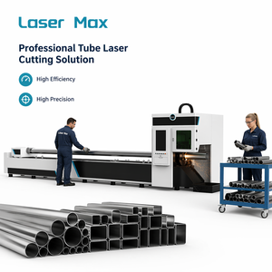 Machine de découpe laser à fibre 1500W, technologie de perforation haute vitesse pour tubes métalliques carrés et rectangulaires (laser à fibre 6500mm) - Product Image 1