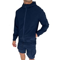 Veste d'hiver coupe-vent en toile pour homme, personnalisable, avec col montant et capuche, impression de logo personnalisée, décontractée, grandes tailles, vente en gros