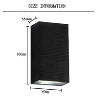 Lampe murale de haute qualité pour la décoration de la maison, imperméable, pour chambre à coucher, noire, moderne, lampe murale LED d'extérieur