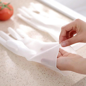 Gants en caoutchouc PVC à motif de cerf blanc, 30cm, imperméables, pour la cuisine, la vaisselle, les travaux ménagers, gants de lavage d'été pour femmes - Product Image 3