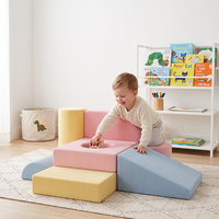 Ensemble de blocs d'escalade en mousse souple pour salle de jeux intérieure, couleurs pastel, entraînement sensoriel pour tout-petits