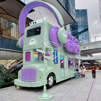 2025 Mobile Foodtruck 2 Remorque alimentaire avec pont et chariot de nourriture à barre ouverte à l'étage à vendre