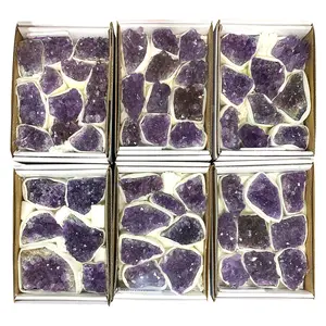 Wholesale High quality Natural raw crystal cluster Amethyst cluster mixed crystal cluster gift box