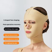 Bandeau de lifting facial V-face pour liposuccion, en spandex antibactérien, élastique, pour la récupération post-chirurgie faciale et le double menton