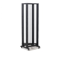 Armoire serveur ouverte SY Brand 42U en acier laminé à froid SPCC, quatre poteaux, roues, divers accessoires optionnels pour le réseau