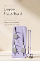 Planche de Pilates pliable 6-en-1 durable avec rotation à 360° °   Disque pivotant, glissières à double rail et barres de résistance - Appareil de rééducation portable pour la maison