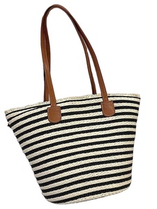 Spring Straw Craft Zip Foldable Waterproof Single Shoulder <b>Large</b> Size 3L+ <b>Pillow</b> Shape Polyester Handbag Tanjing - Product Image 2