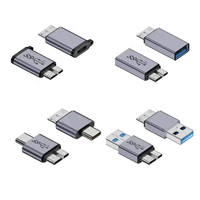 Transfert de données haute vitesse Type C vers Micro B Adaptateur de prise femelle Adaptateur de connecteur OTG Convertisseur de boîtier en aluminium pour téléphone portable