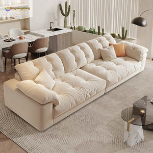 घर के कमरे के लिए नरम कपड़े तटस्थ रंग समकालीन शैली के साथ बड़े मॉड्यूलर सोफे - Product Image 3