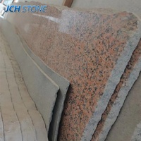 Plan de travail en granit rouge érable G562 de Chine avec bord arrondi pour salle de bain, îlot de cuisine et comptoirs de travail