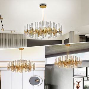 Luces de techo colgantes decorativas de diseño personalizado, luces colgantes de cristal, candelabros Led modernos de lujo - Product Image 1