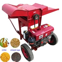 Machine à battre le grain électrique automatique multifonctionnelle, moteur 220V, capacité 200-300kg/h, pour usage agricole à petite échelle