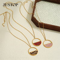 JUSTOP OEM/OEM Vente en gros sur mesure Collier pendentif chaîne à maillons en acier inoxydable étanche plaqué or et argent style Europe et Amérique