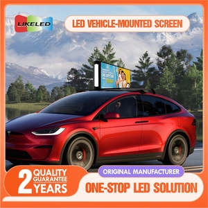 Ngoài trời không thấm nước P5 xe quảng cáo taxi màn hình hàng đầu <span class=keywords><strong>LED</strong></span> hiển thị hai mặt di chuyển dẫn đăng ký cho xe ô tô IP65 đánh giá - Product Image 3