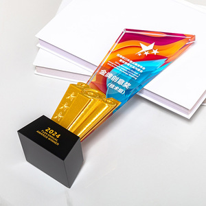 Crystal <b>Trophy</b> 2024 2025 Laser <b>Engraved</b> Digital Printing Conference Award Supplies Business Gift Durable - Product Image 3