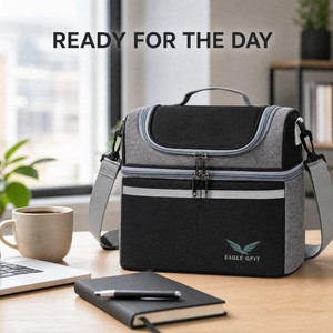 Sac isotherme pliable portable imprimé sur mesure, doublure PEVA étanche pour le travail, le camping, la conservation des aliments frais, sac à lunch isotherme - Product Image 6